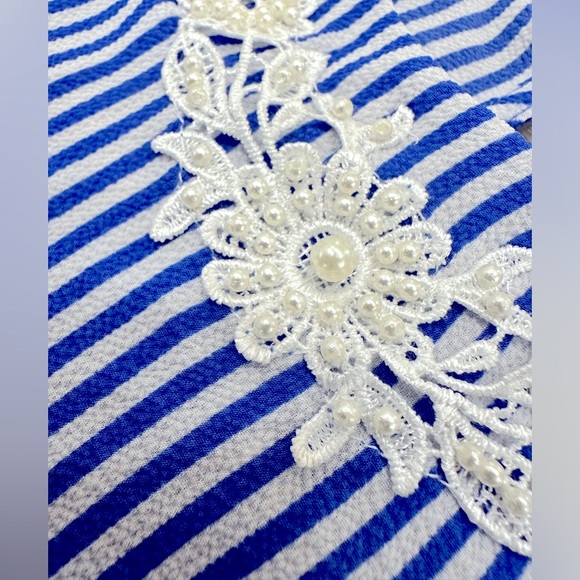 Monteau Girl striped dress - Picture 3 of 5